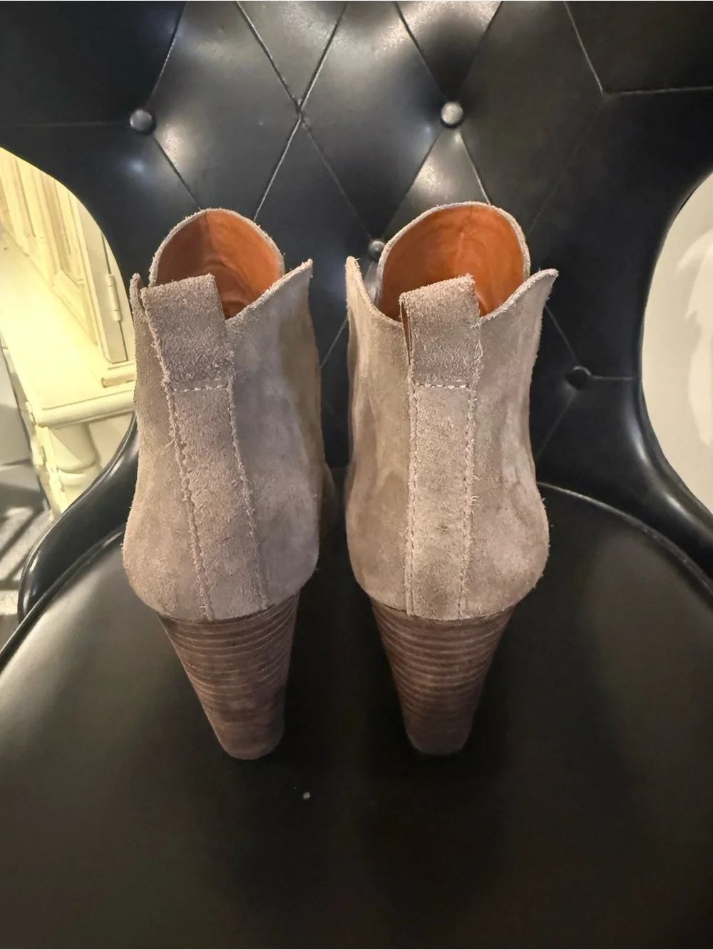 Women’s Suede Lucky Brand Wedge Ankle Boots - Taupe